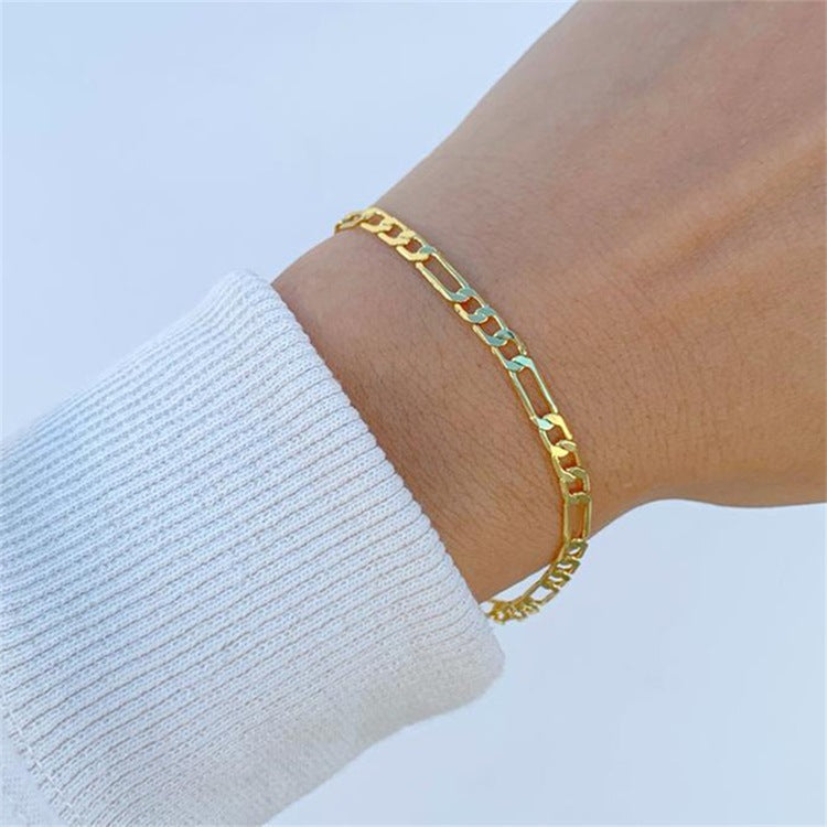 Saturno - Bracelete em corrente dourada