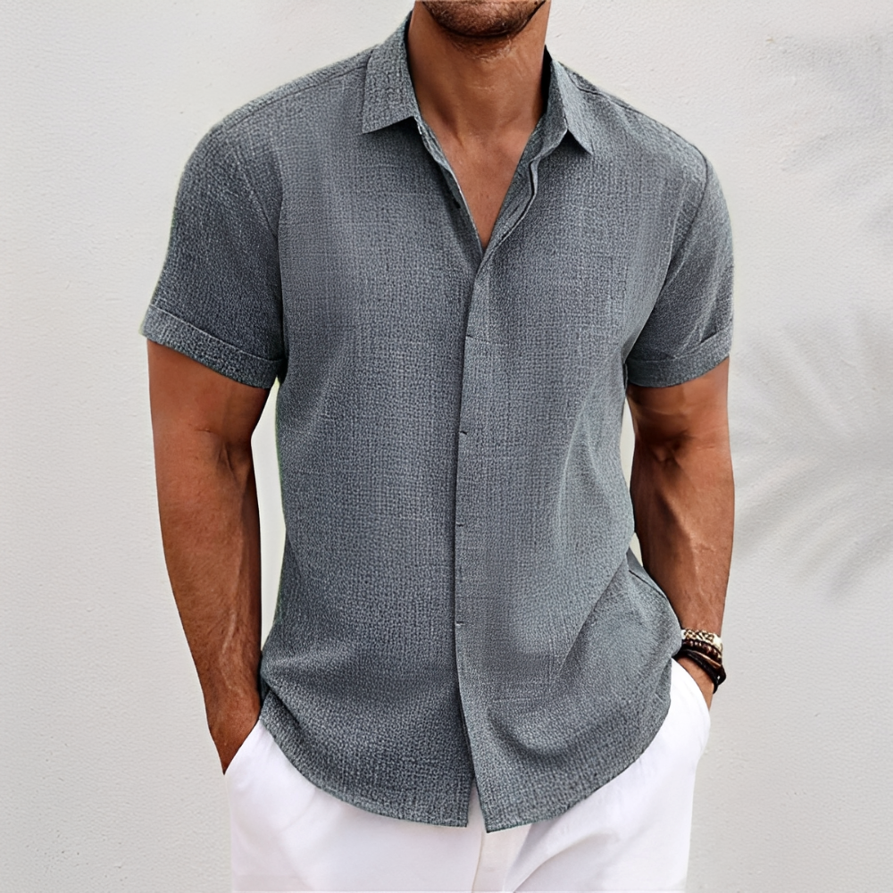 Oberon - Camisa de Manga Curta Leve para Homens