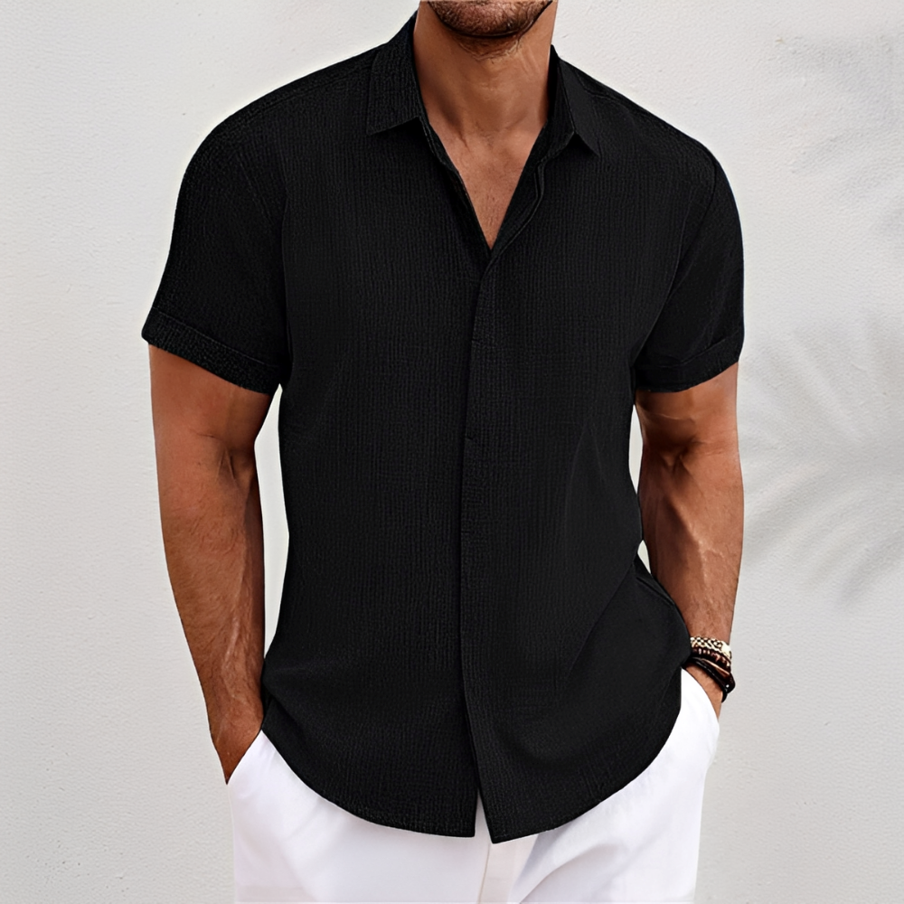 Oberon - Camisa de Manga Curta Leve para Homens