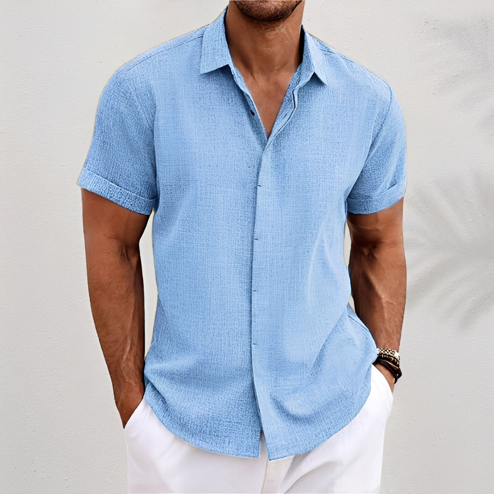 Oberon - Camisa de Manga Curta Leve para Homens
