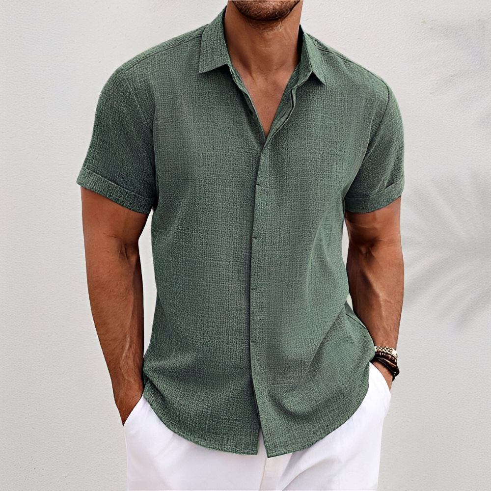Oberon - Camisa de Manga Curta Leve para Homens