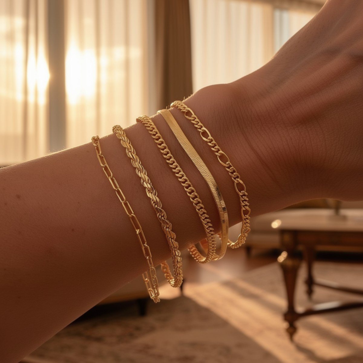Elara – Conjunto de braceletes de estilo minimalista para mulheres