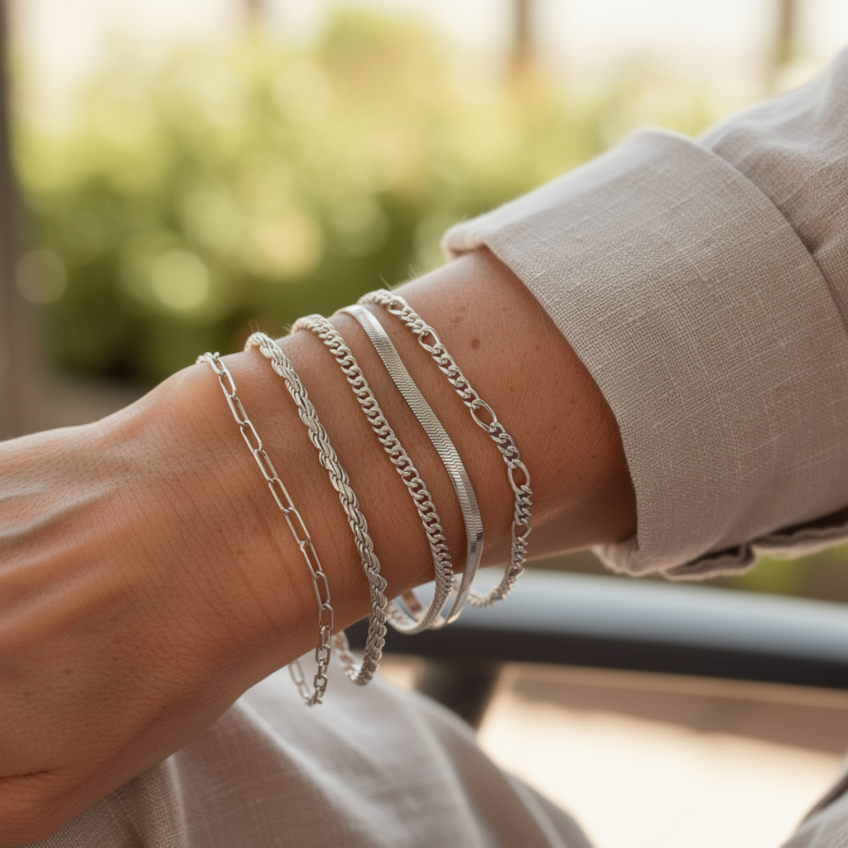 Elara – Conjunto de braceletes de estilo minimalista para mulheres