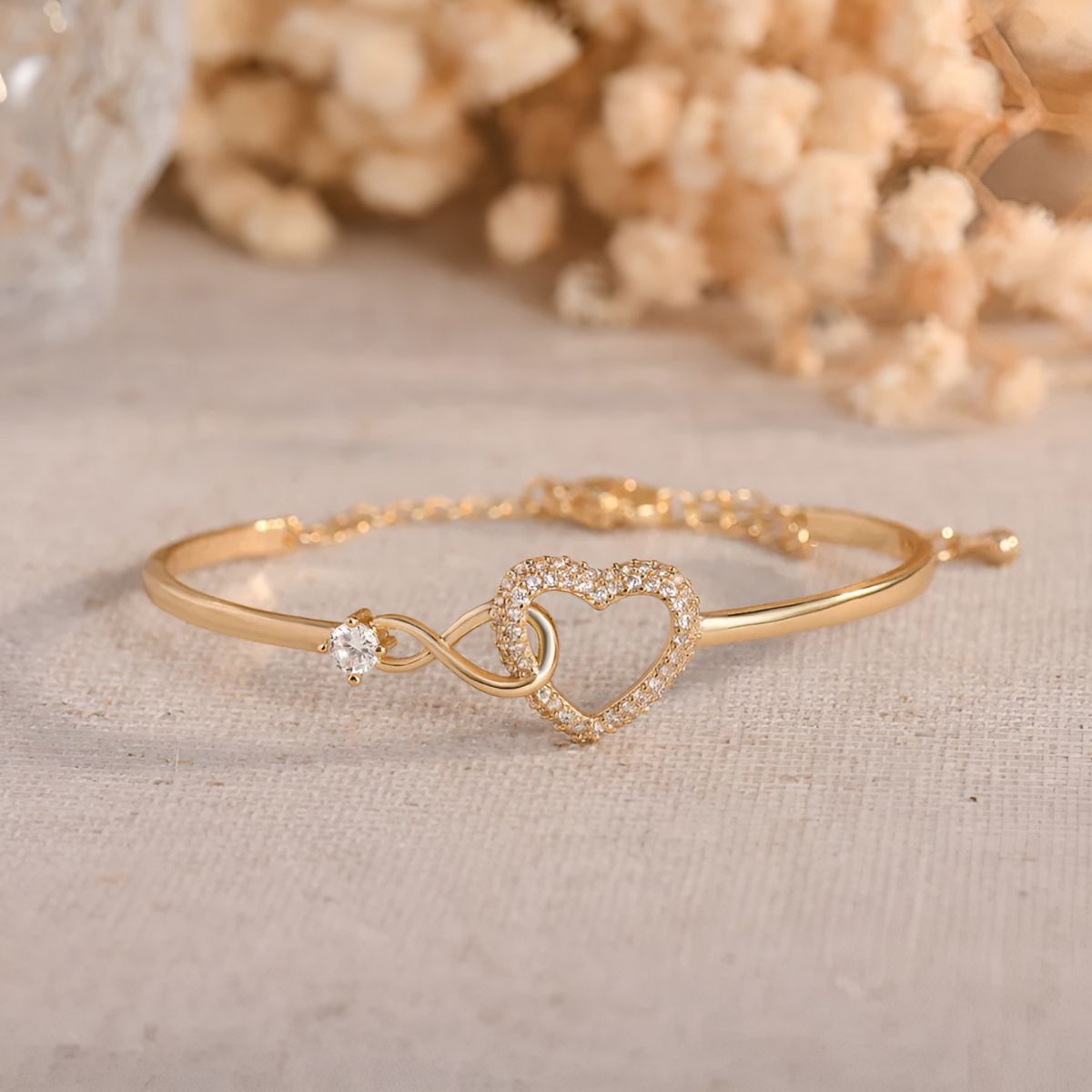 Ayumi – Bracelete mãe e filha infinito dourado