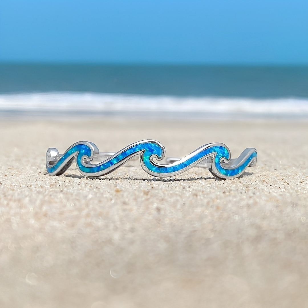 Naya – Bracelete de ondas de opala e prata