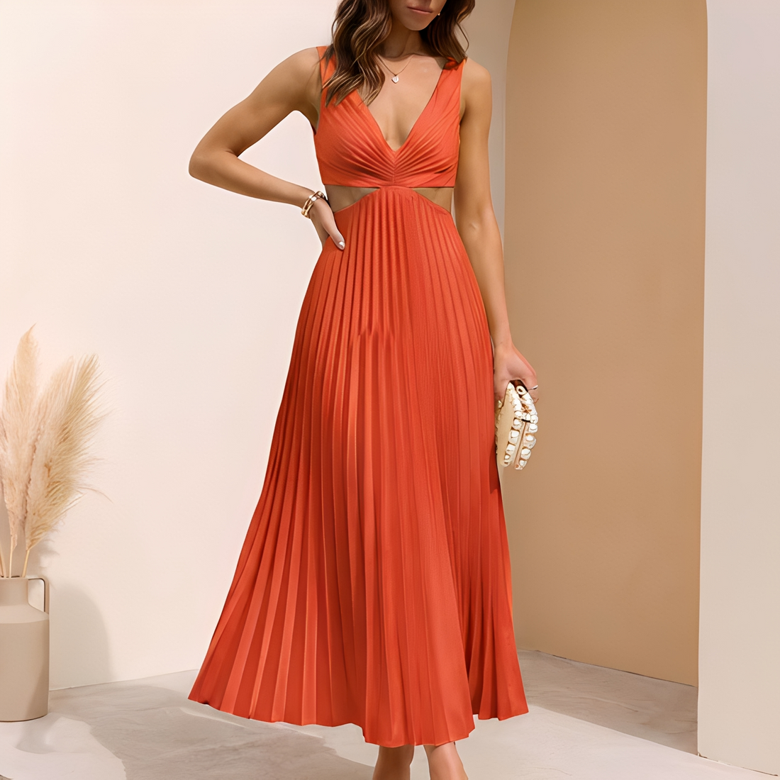 Vania - Vestido elegante e fluido para mulher