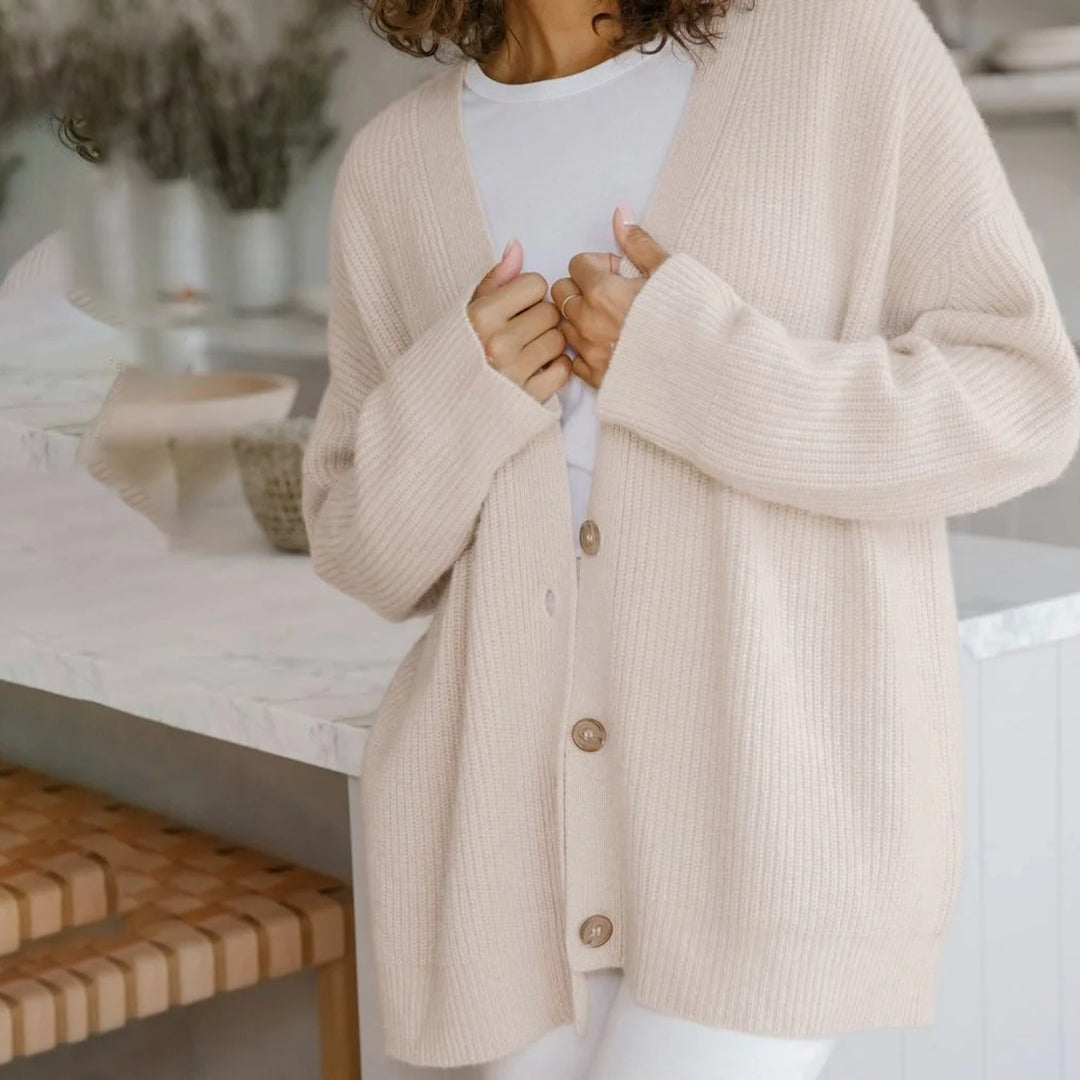 Leah – Cardigan oversize em caxemira para mulheres