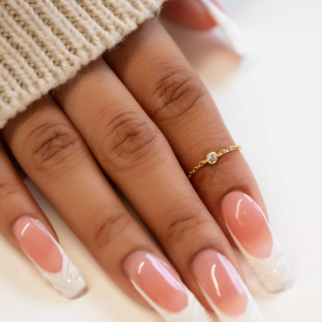 Emily - Bague de Cadeia Solitaire
