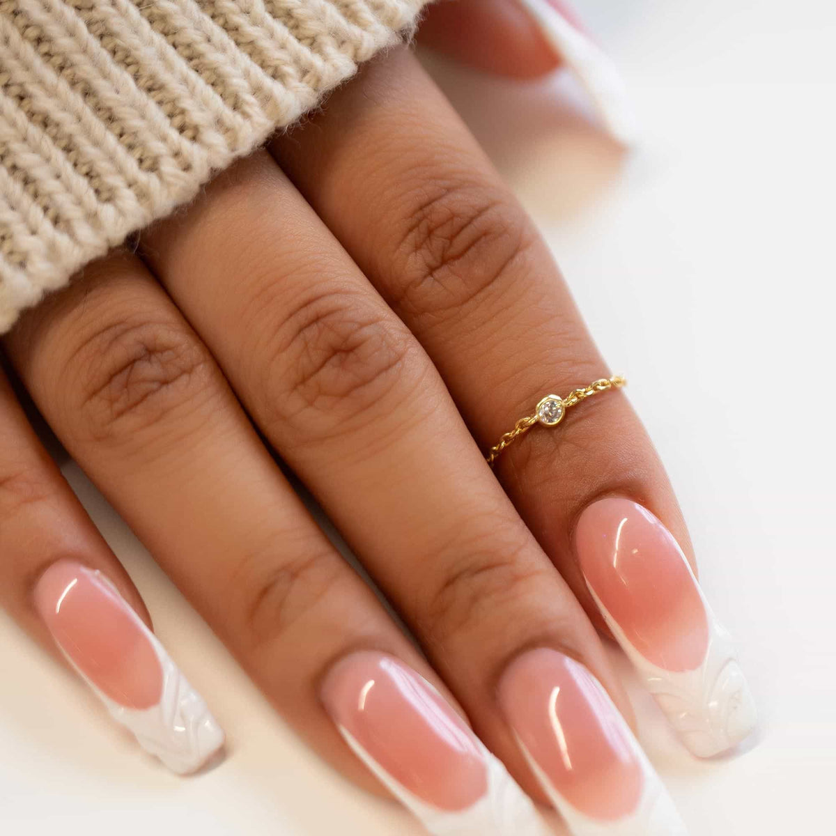 Emily - Bague de Cadeia Solitaire
