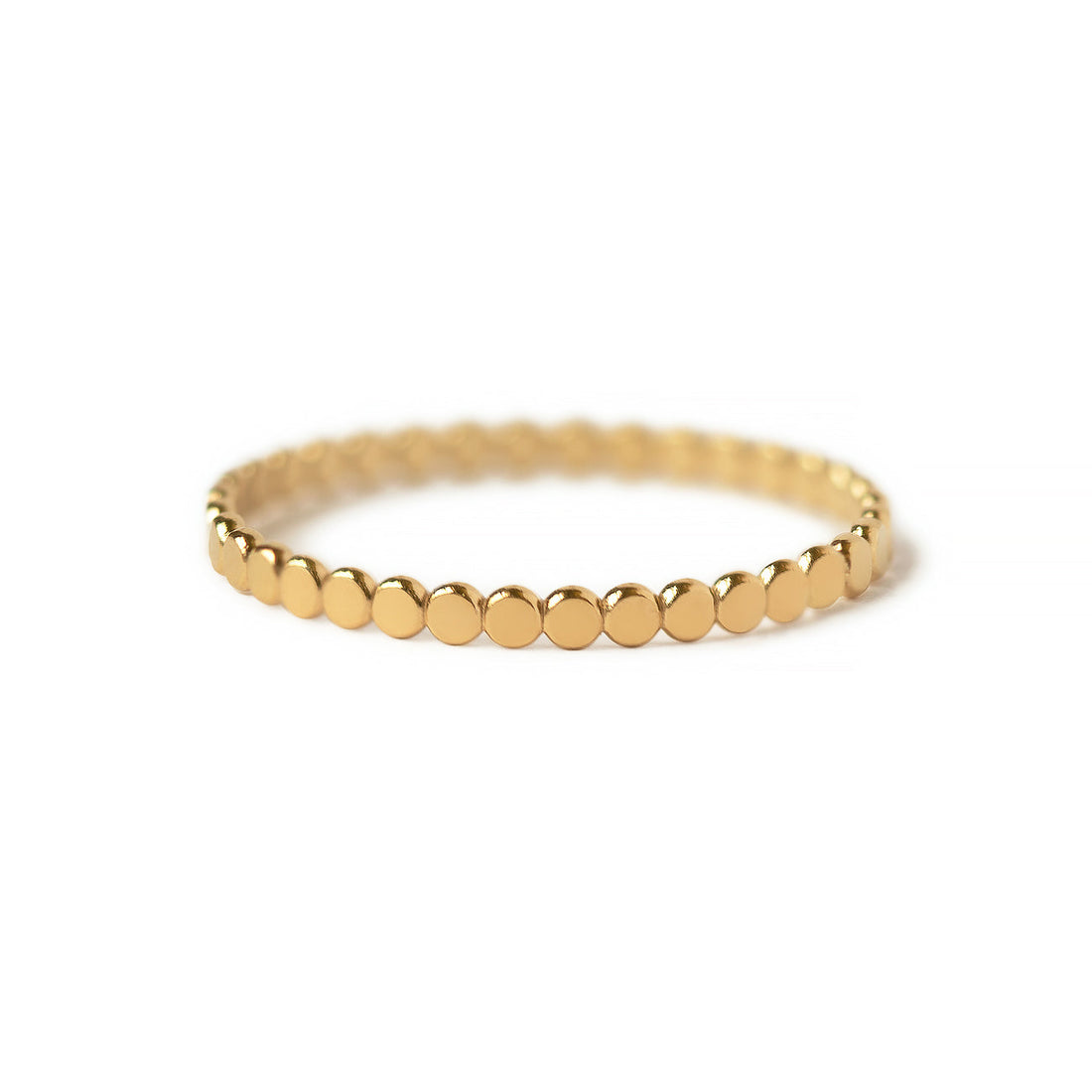 Luna - Bague plate em pérolas