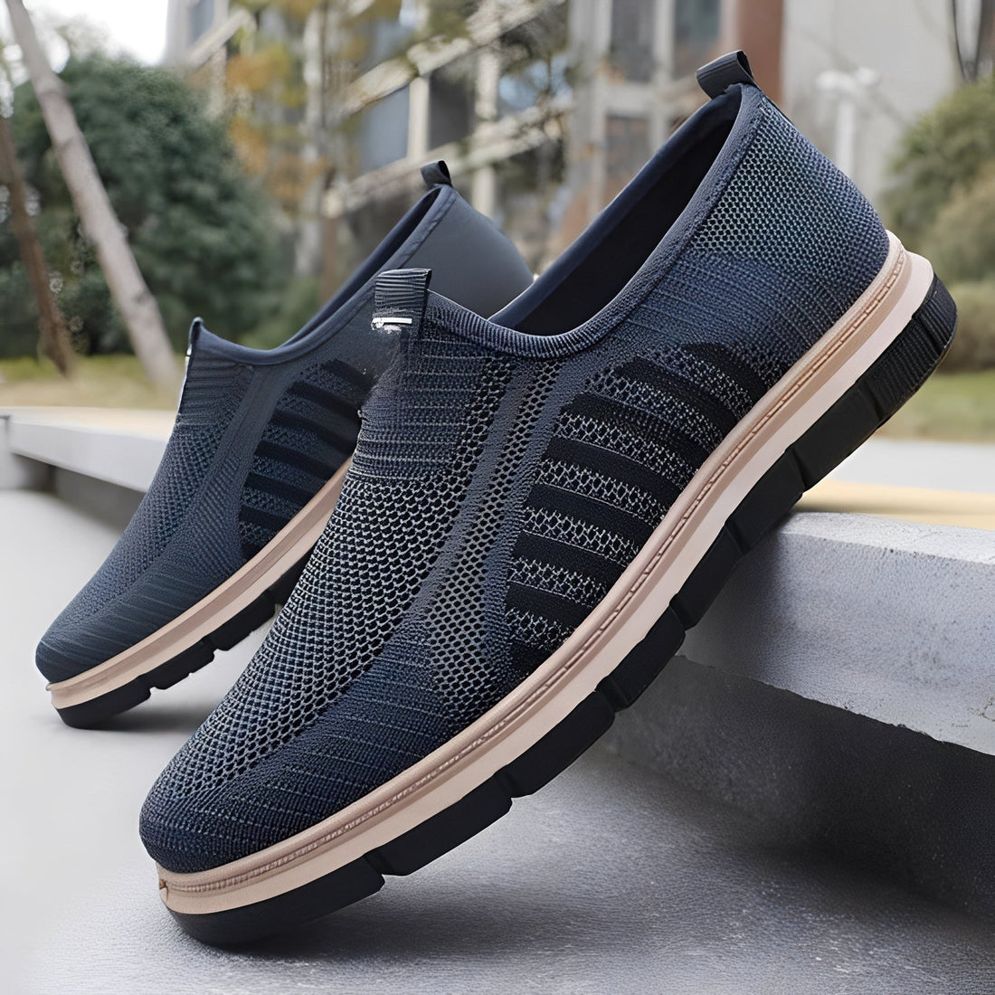Henrick - Tênis slip-on tendência para homem