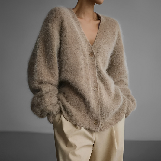 Adriene - Cardigan de inverno largo e confortável para mulheres