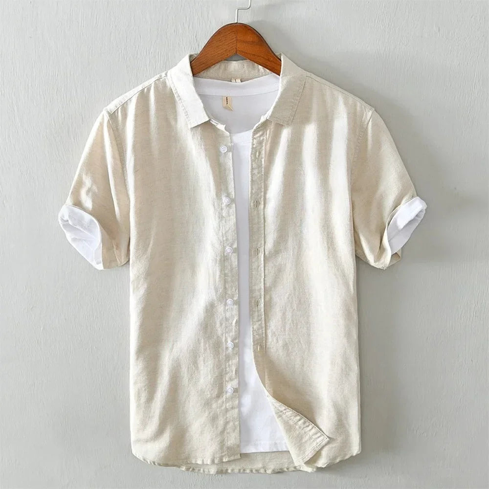 James - camisa de manga curta com botões frontais