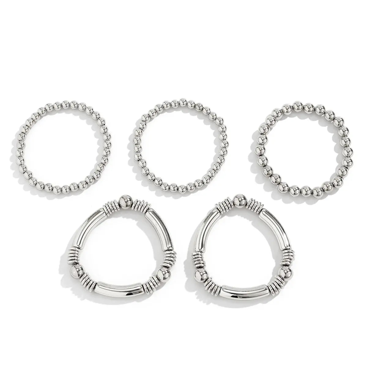 Mira – Conjunto de 5 braceletes em pérolas empilháveis
