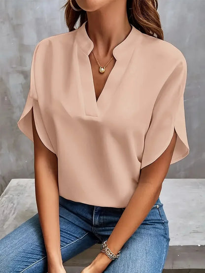 Isalie – Elegante Bluse mit V-Ausschnitt und fließendem Stoff