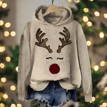 Liza - Elegante hoodie de Natal impressa para mulheres