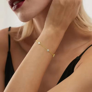 Soline – Bracelete corrente com detalhes brilhantes