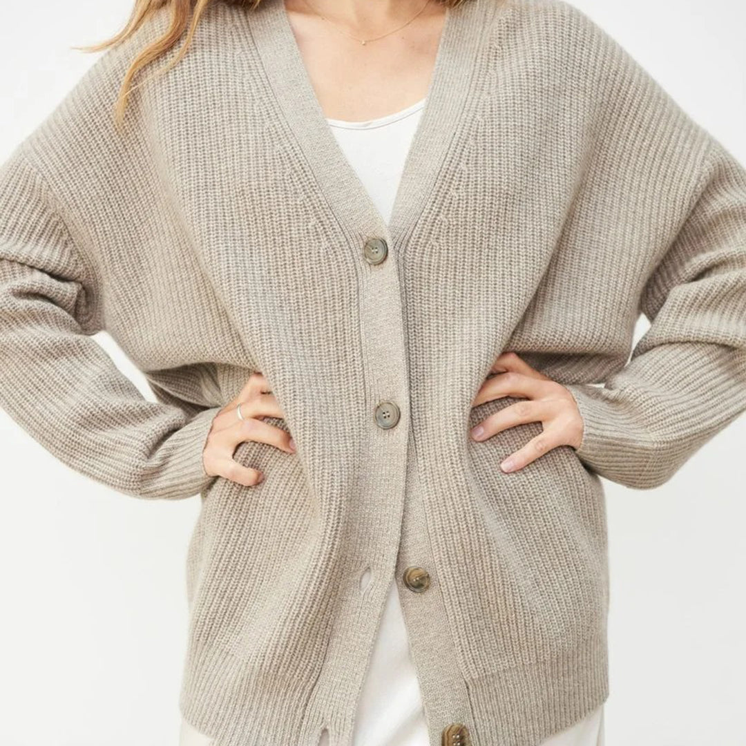 Leah – Cardigan oversize em caxemira para mulheres