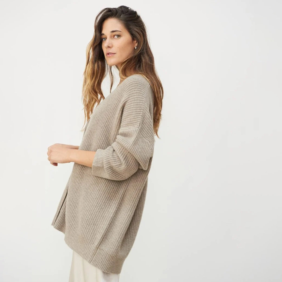 Leah – Cardigan oversize em caxemira para mulheres