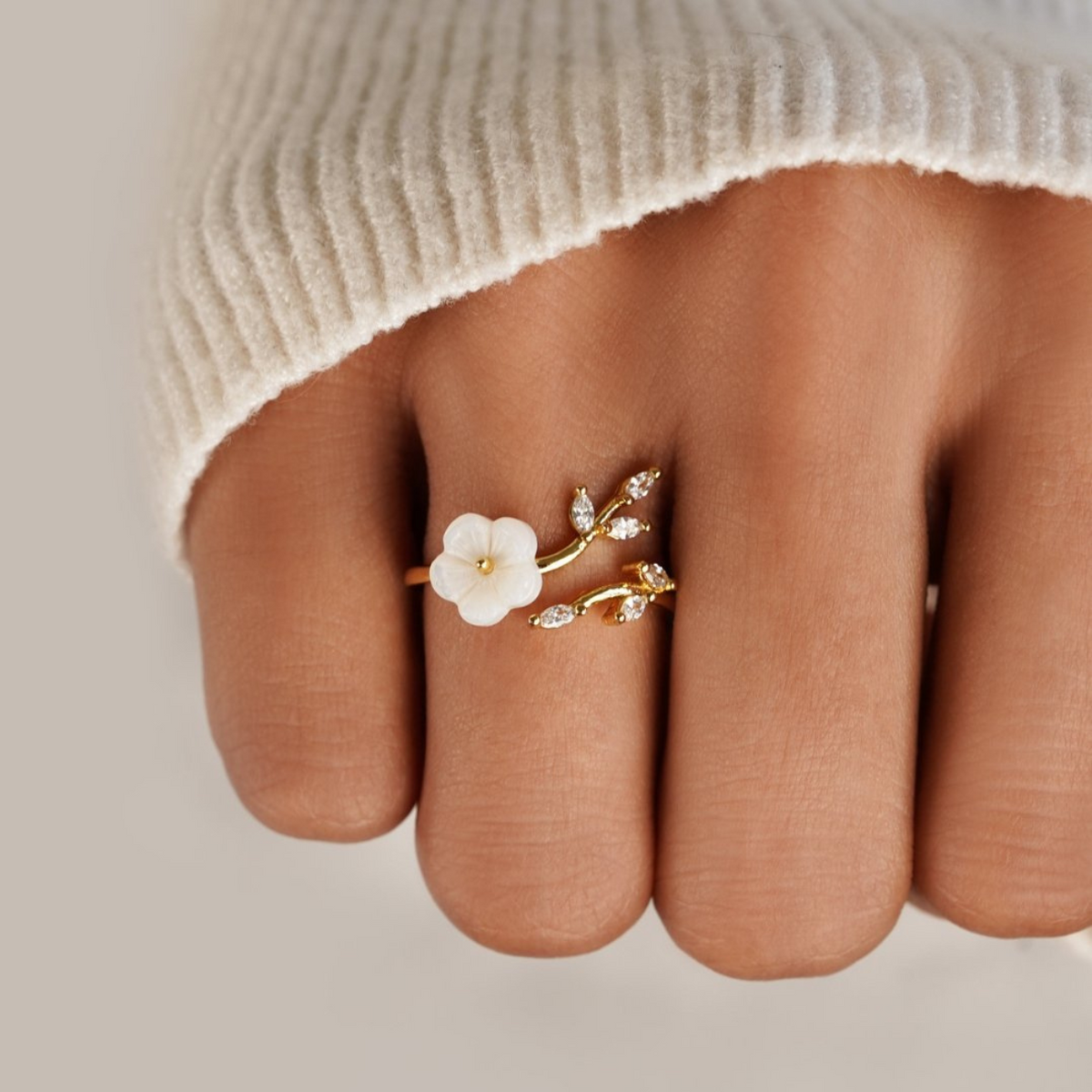 Bague Flor Selvagem - Bague Pétala Floral