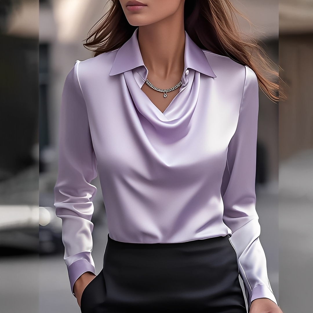 Laurentine - Blusa Sofisticada com Mangas Longas para Mulheres