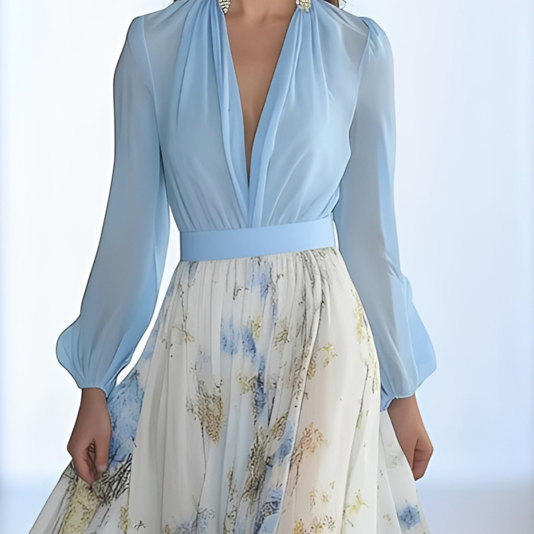 Sandrine - Atmungsaktives Kleid mit V-Ausschnitt für Frauen