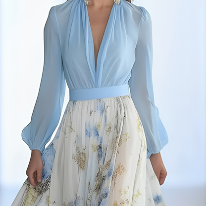 Sandrine - Atmungsaktives Kleid mit V-Ausschnitt für Frauen