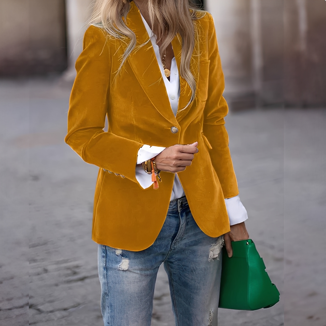 Lyliane - Casaco descontraído clássico com botões para mulheres