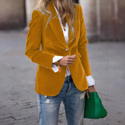 Lyliane - Casaco descontraído clássico com botões para mulheres