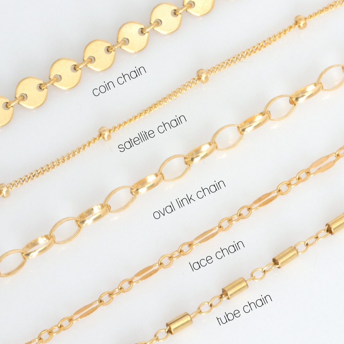 Bracelete de discos de corrente tubular - Conjunto de braceletes em camadas