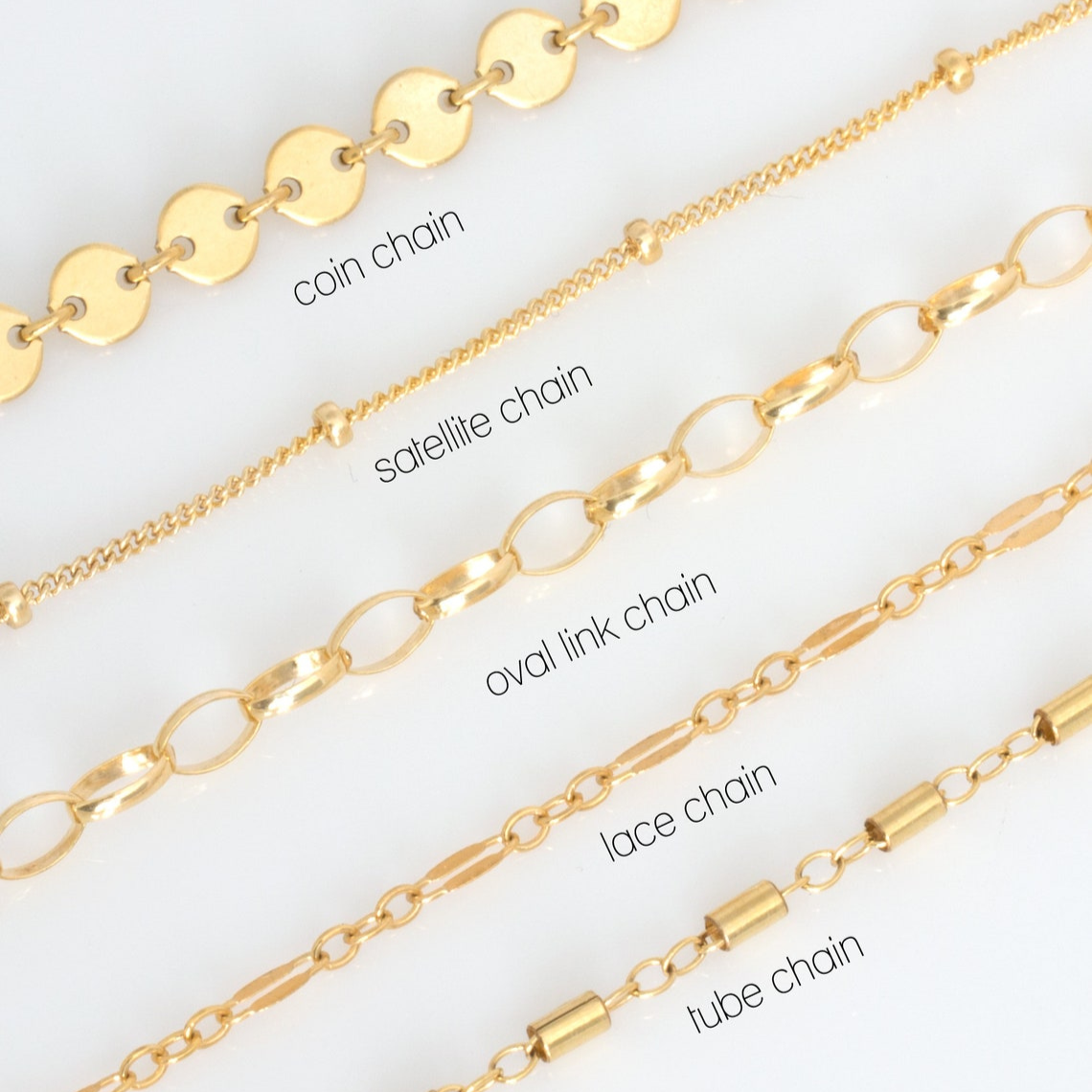 Bracelete de discos de corrente tubular - Conjunto de braceletes em camadas
