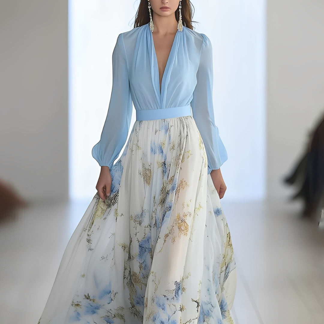 Sandrine - Atmungsaktives Kleid mit V-Ausschnitt für Frauen