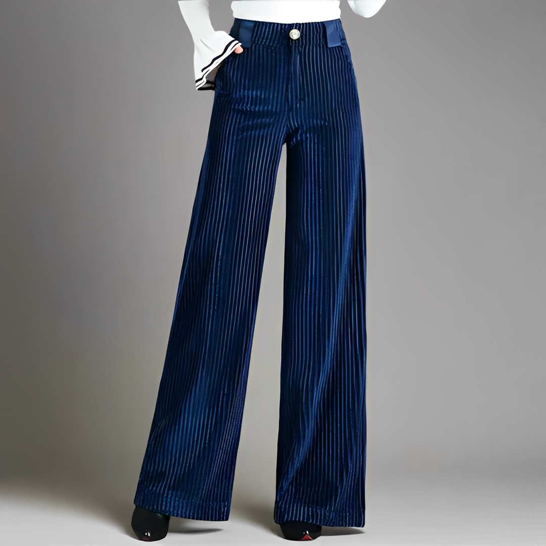 Victorine – Calça Elegante de Veludo para Mulheres