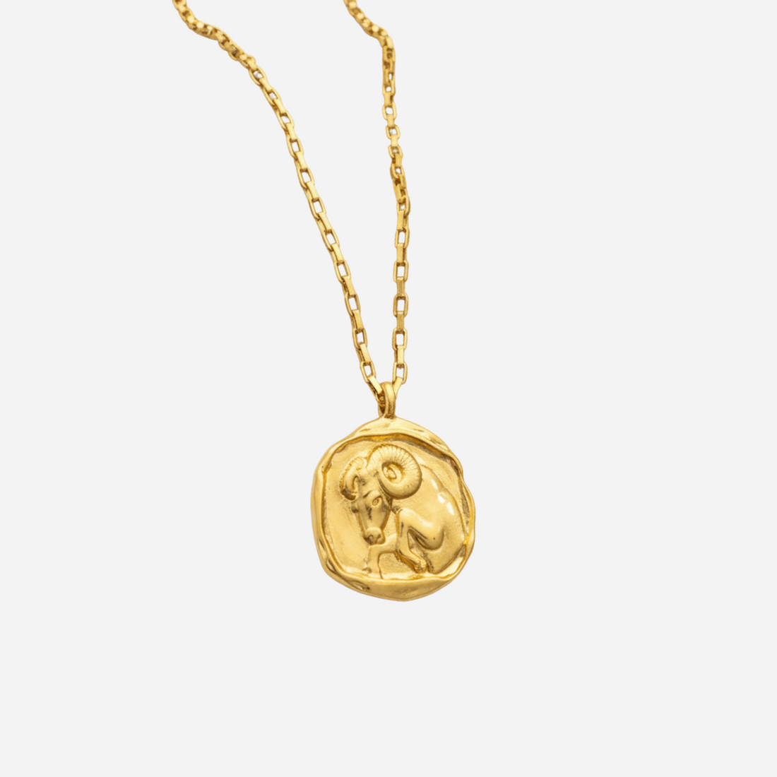 Zeki – Colar medalhão zodiacal em ouro