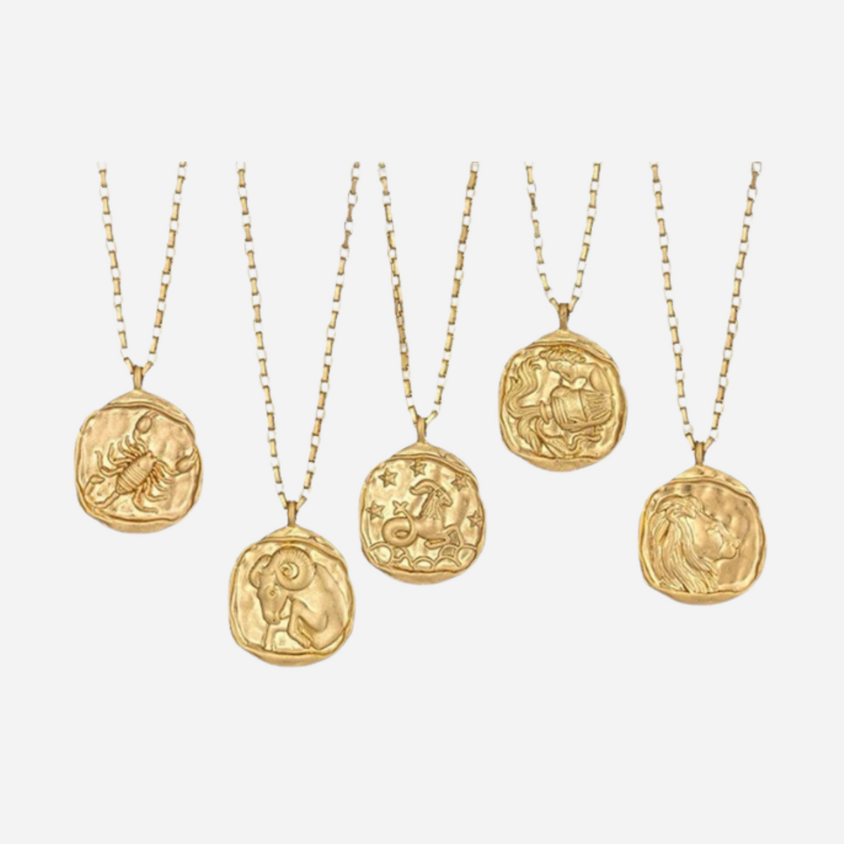 Zeki – Colar medalhão zodiacal em ouro