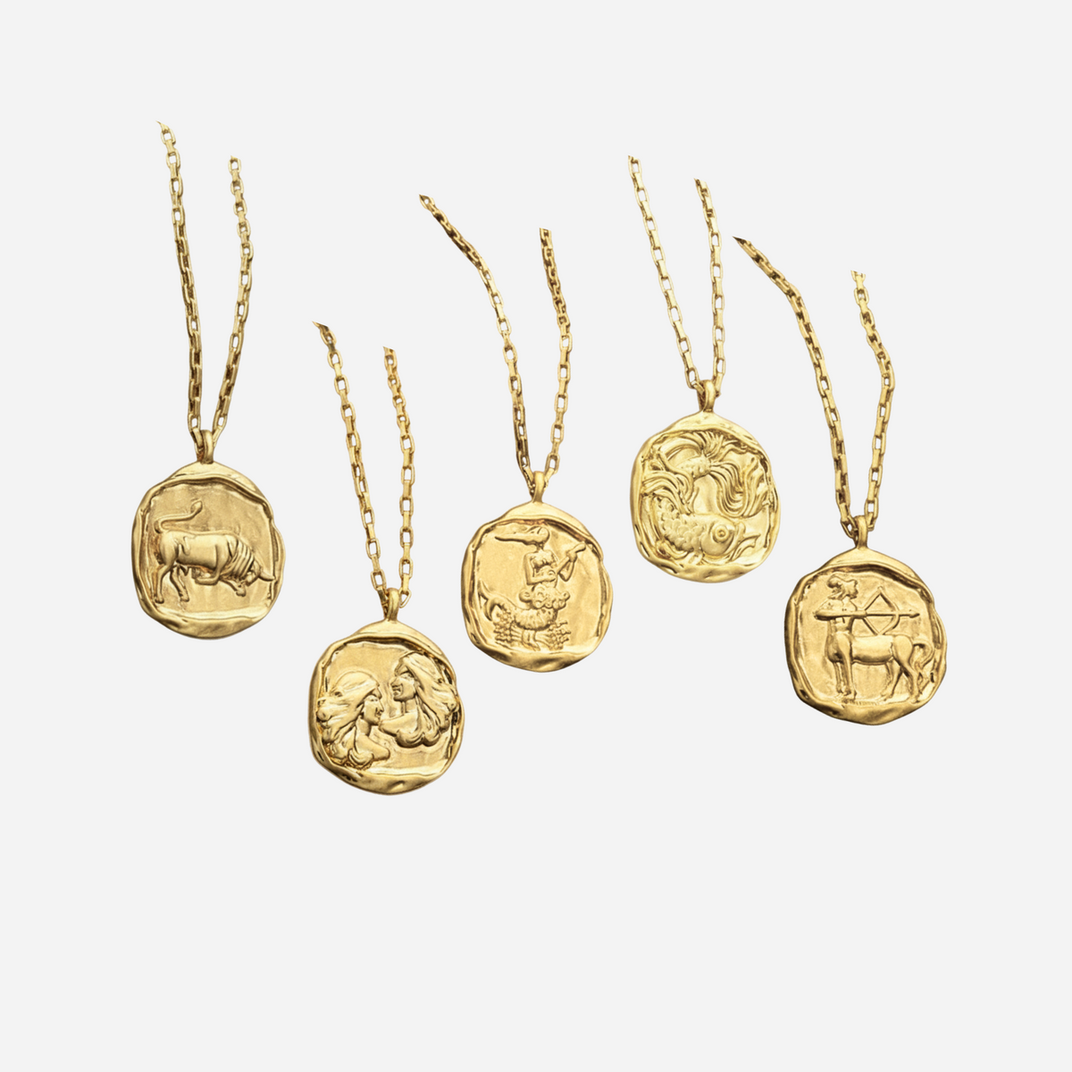 Zeki – Colar medalhão zodiacal em ouro