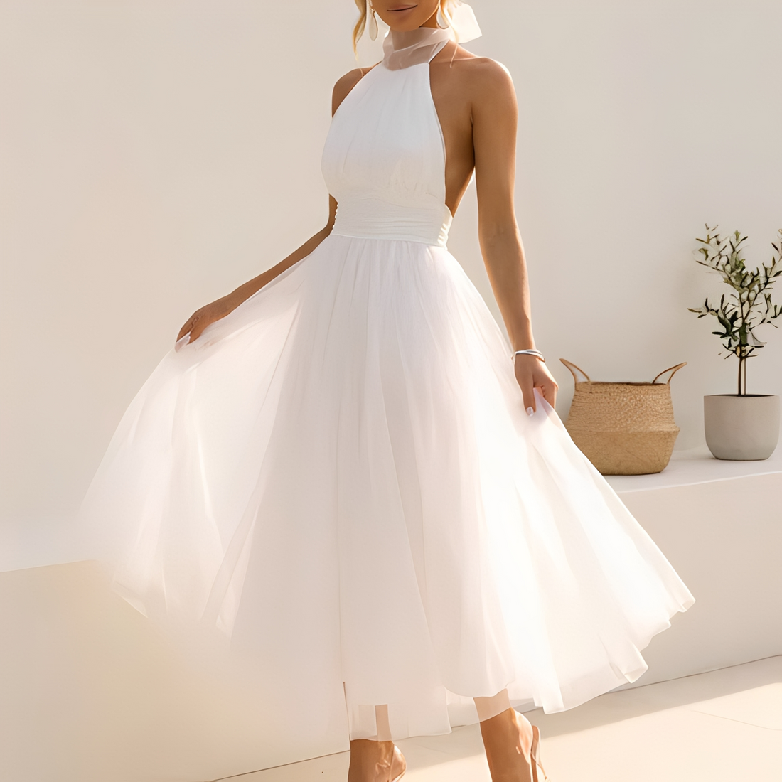 Neneta - Um vestido elegante e chique para mulher