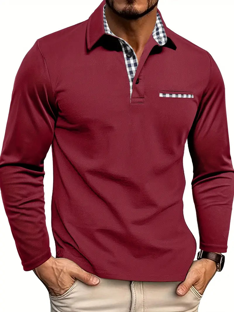 Wilfredo - Camisa Polo de Manga Longa para Homens para o Verão