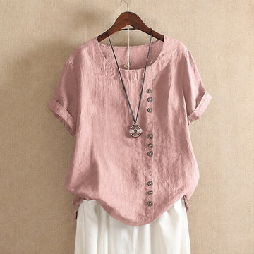Julianny - Blusa de manga curta com botões