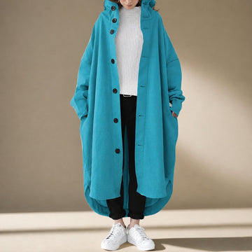 Jennica - Trench coat longo e solto para mulheres