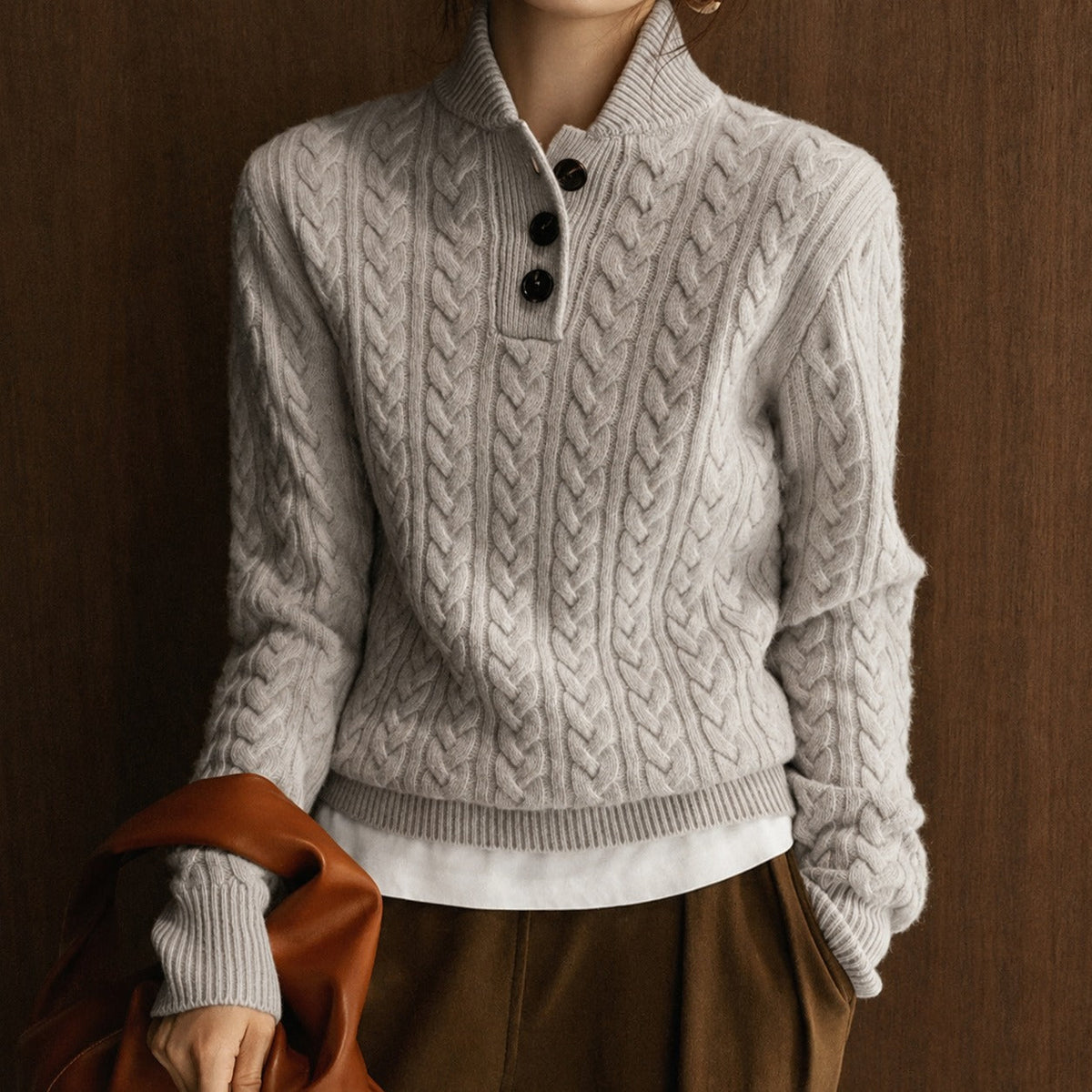 Alice - Suéter elegante de gola alta