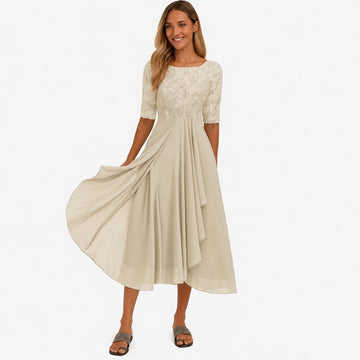 Ximena - Vestido Elegante Feminino na Altura do Joelho