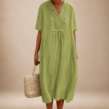 Leilani - Vestido feminino elegante com decote em V