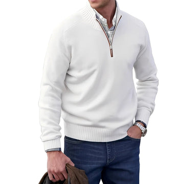 Gabriel - Suéter masculino casual com zíper