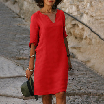 Sara - Vestido elegante e liso
