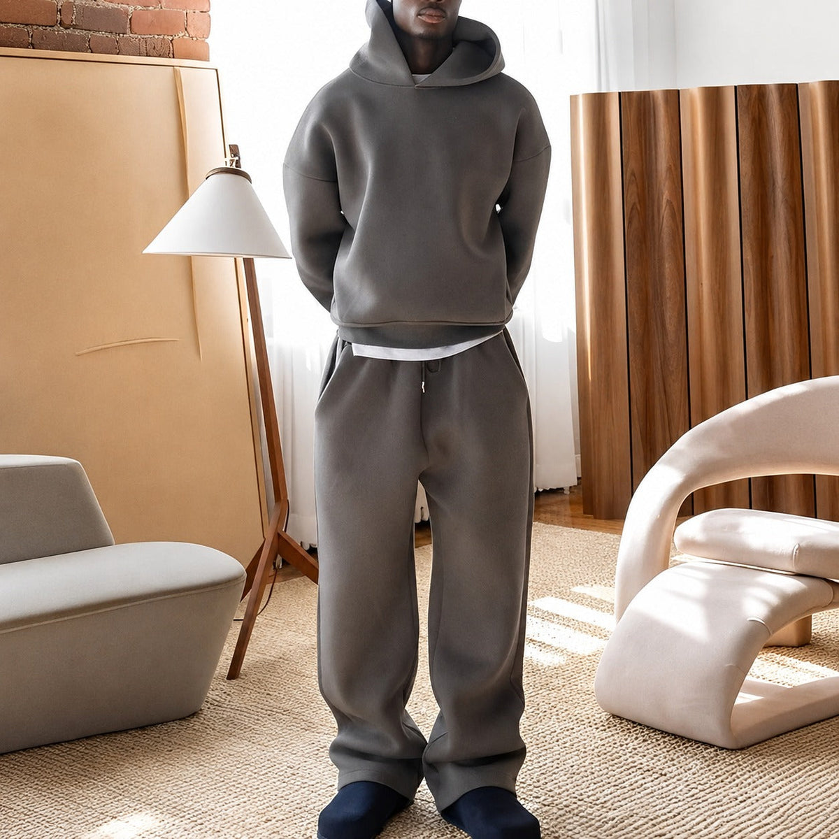 Marco - Conjunto casual com moletom oversized para homens