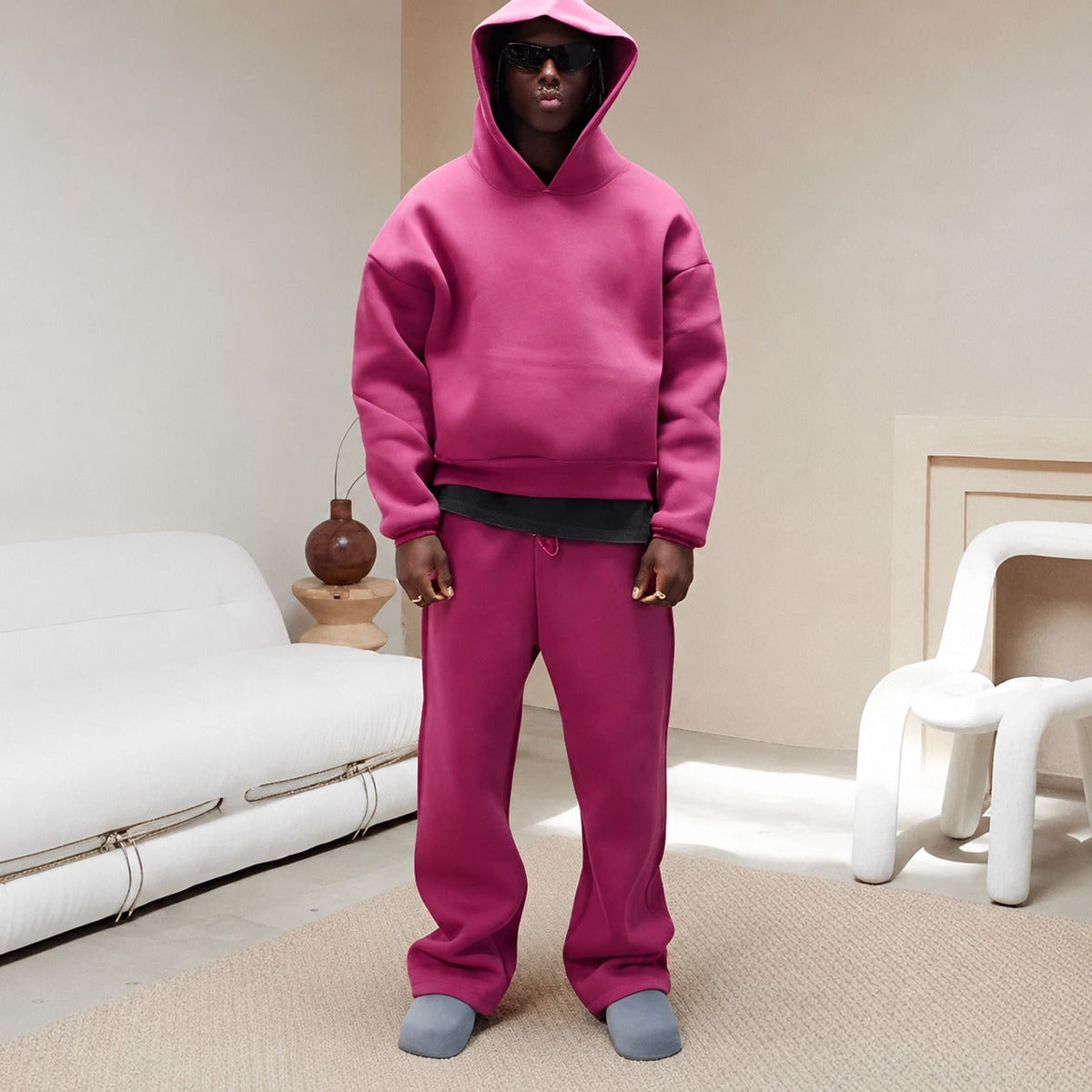 Marco - Conjunto casual com moletom oversized para homens