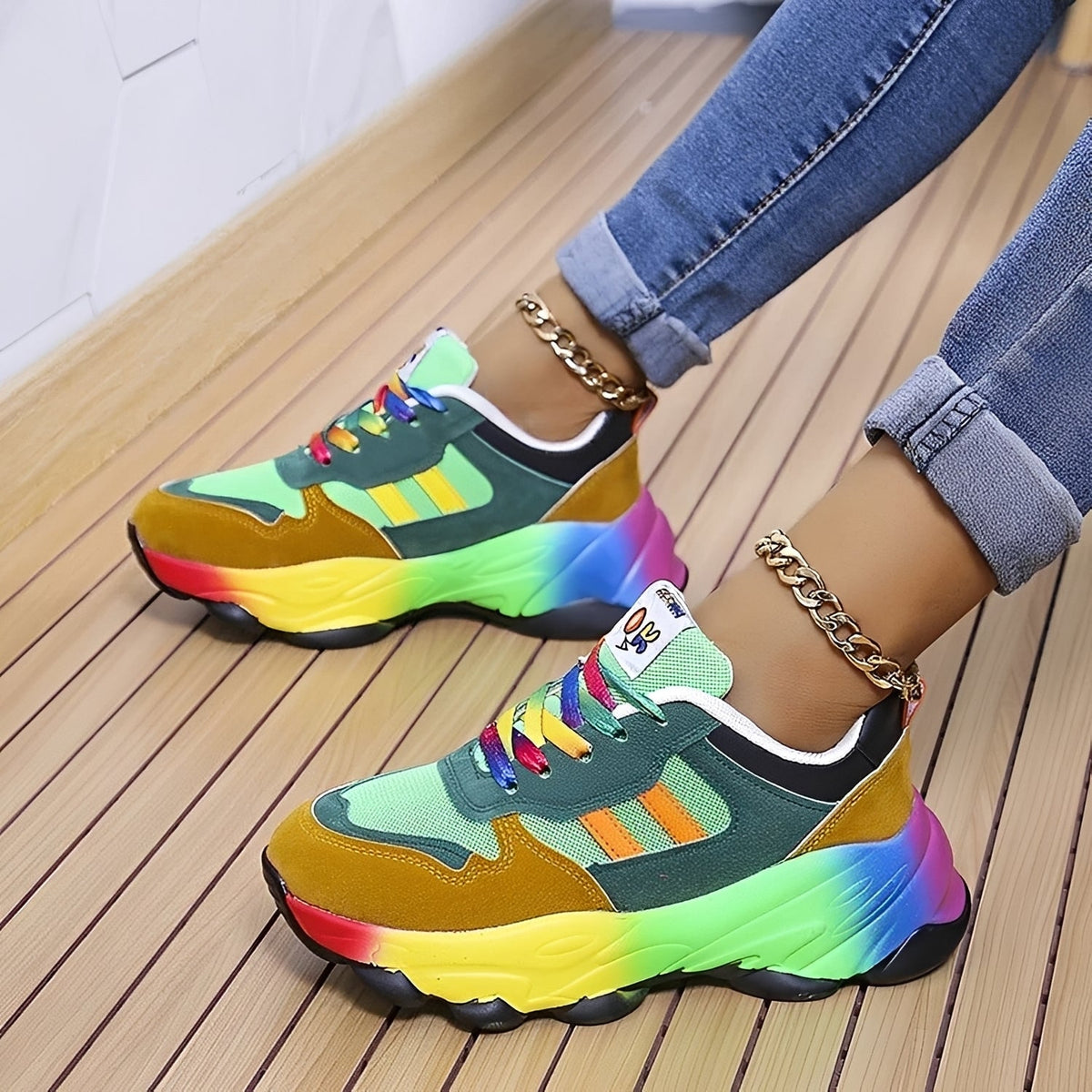 Erika - Sapatos Rainbow confortáveis