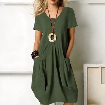Maryam - Vestido Solto Estiloso com Bolsos