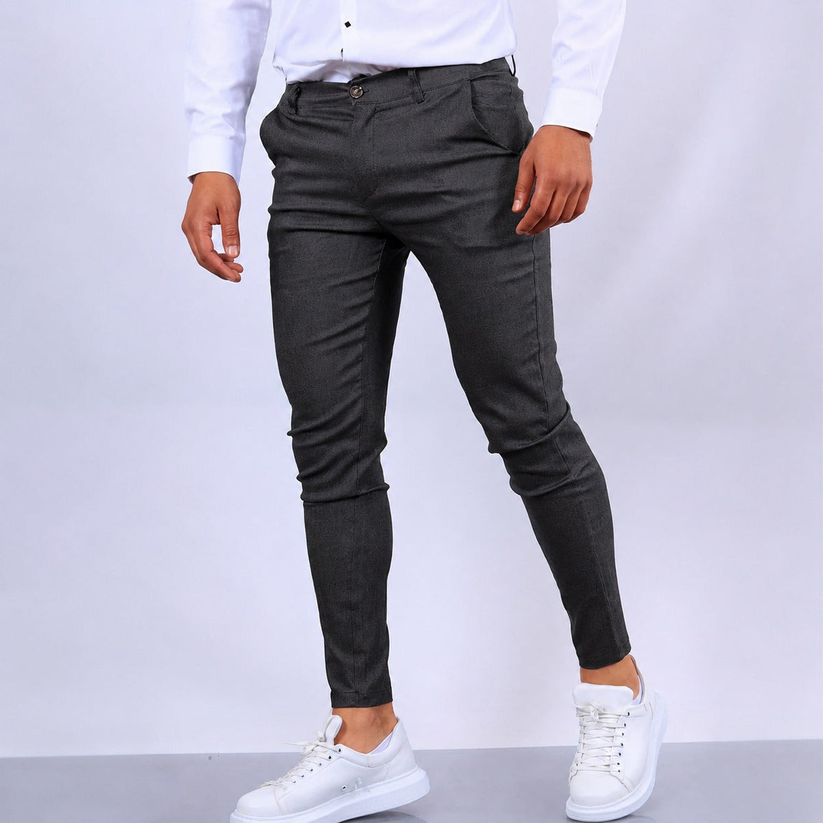 Arjun - Calças sociais masculinas, elegantes e de corte slim